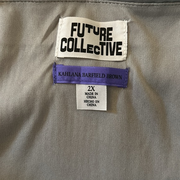 Future Collective x Kahlana Barfield Brown Women's Silver Sequin Mini Skirt 2X - Picture 5 of 8